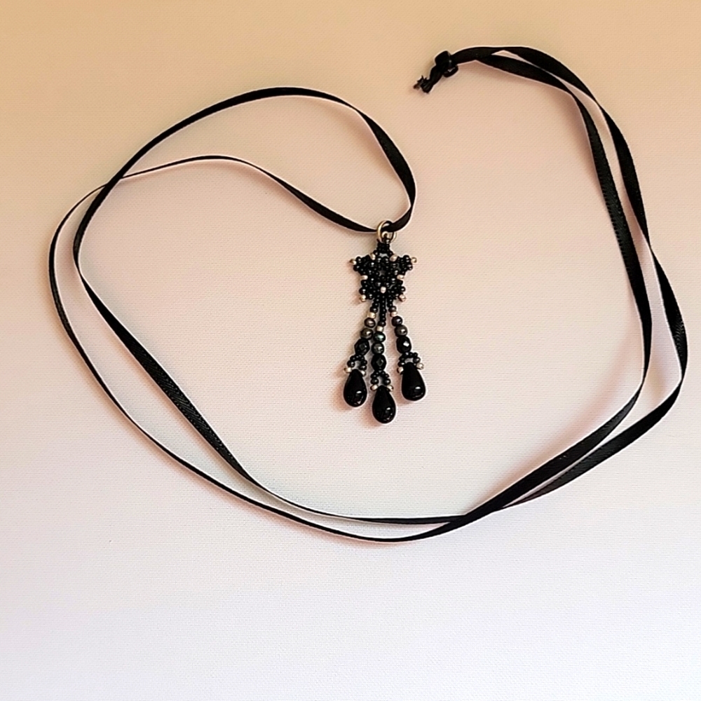 Beaded Star Drop Pendant